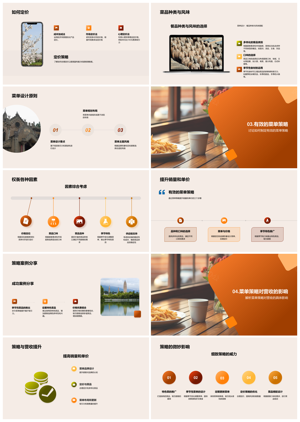 菜单策略设计定价营销提升品牌业绩PPT模板