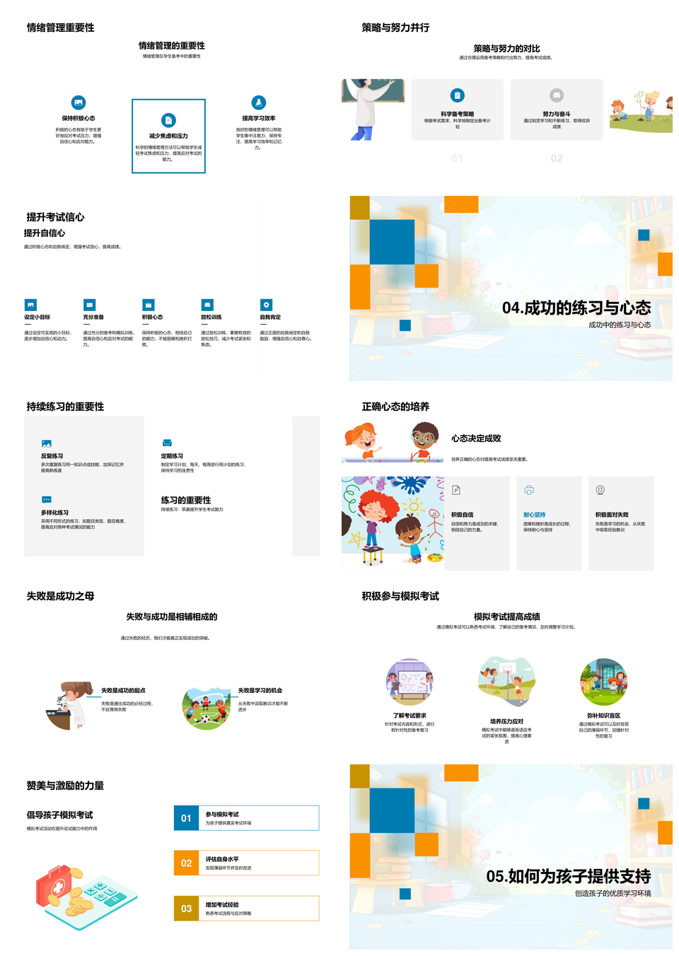 科学备考高效提升教育评估分析个性化图像联想策略PPT模板