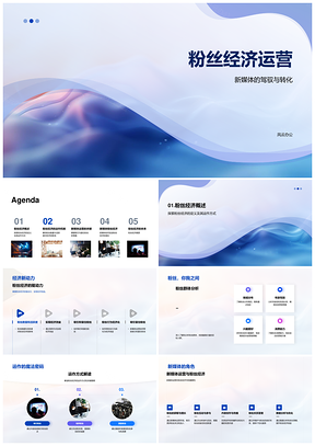 粉丝经济运营提升数量活跃转化效益PPT模板