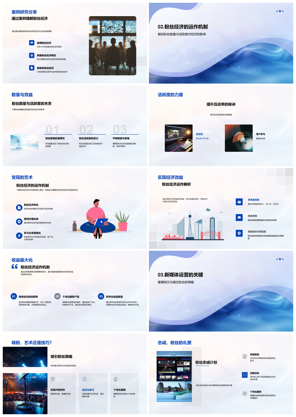 粉丝经济运营提升数量活跃转化效益PPT模板
