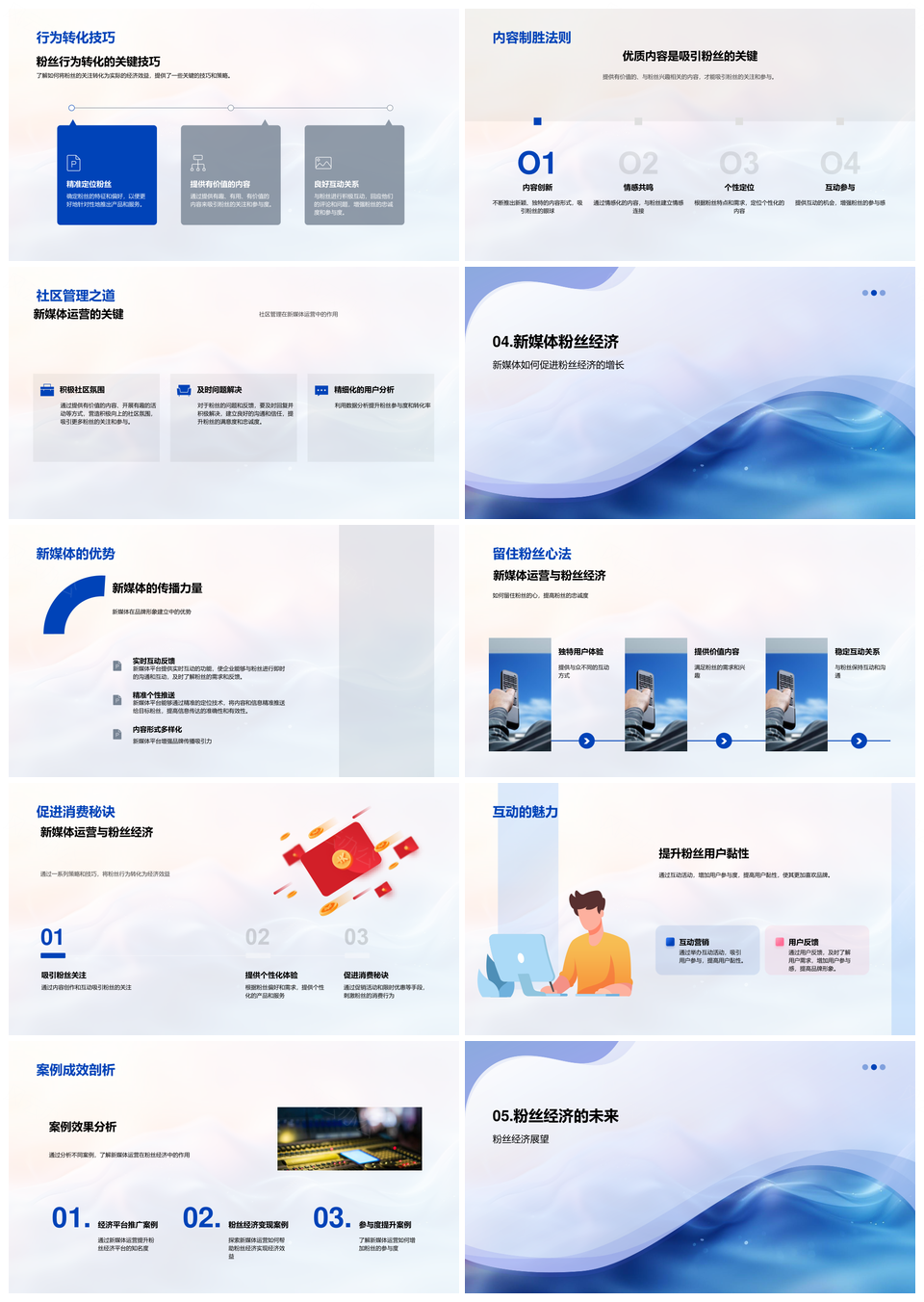 粉丝经济运营提升数量活跃转化效益PPT模板