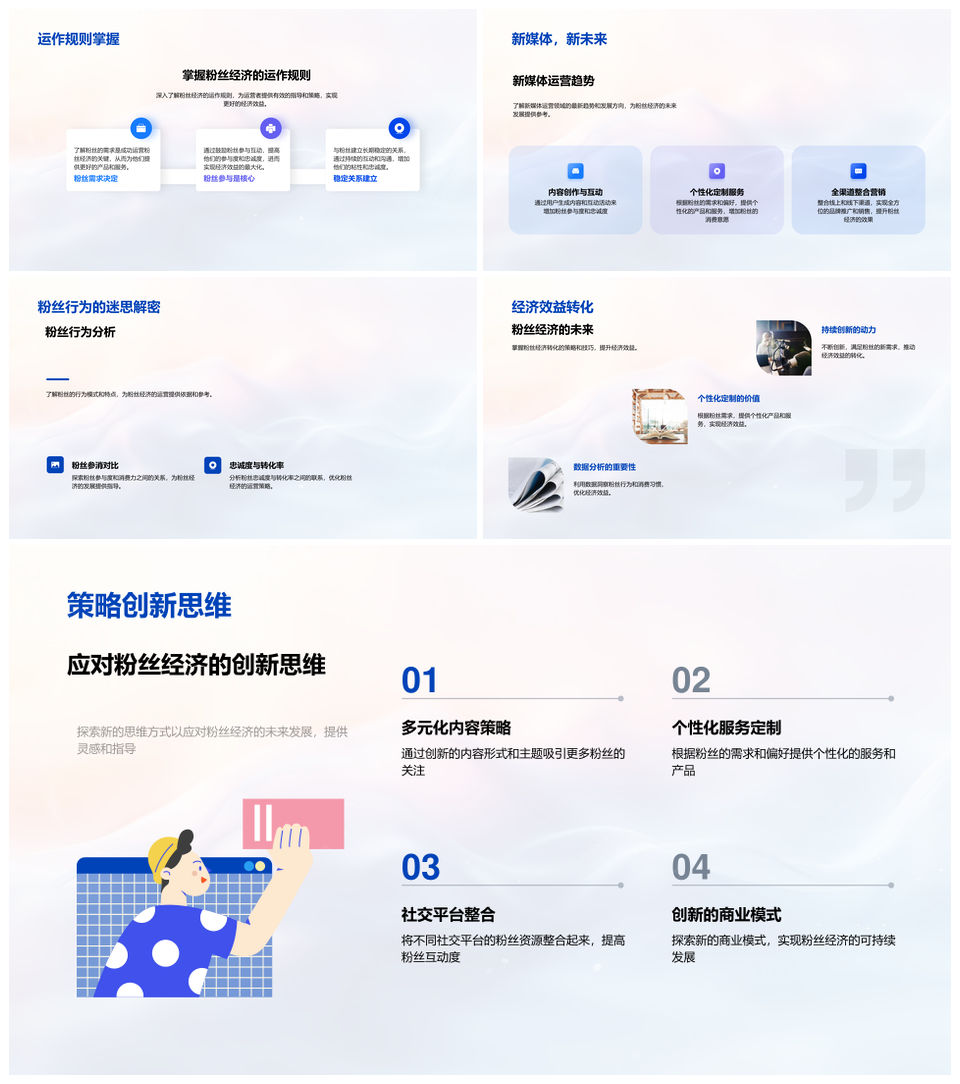 粉丝经济运营提升数量活跃转化效益PPT模板