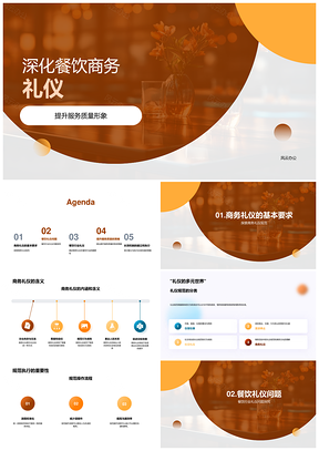 餐饮商务礼仪提升企业形象与业务发展PPT模板