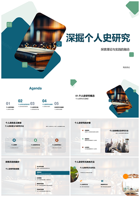 历史学个人史研究方法与实践价值PPT模板