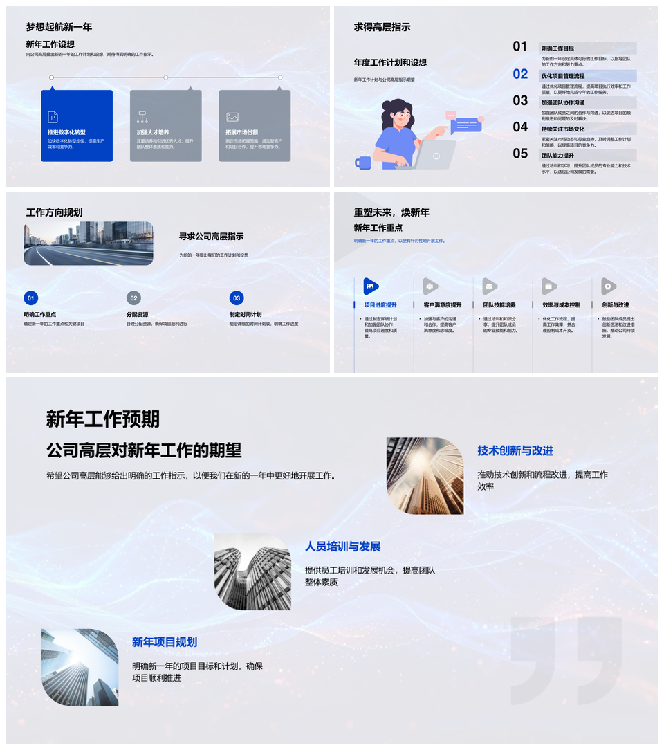 年度项目总结汇报关键进度亮点改进展望PPT模板