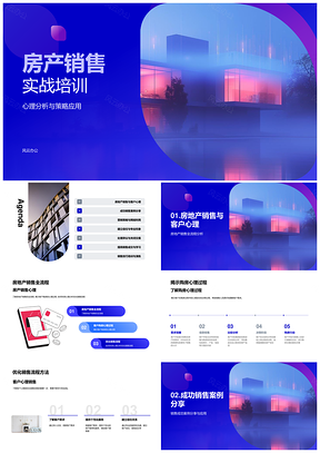 房产销售实战全流程策略心理分析案例PPT模板