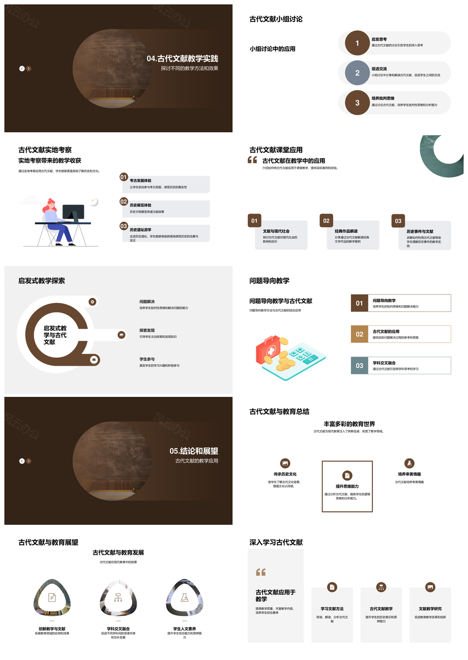 古籍传承启现代教育价值PPT模板