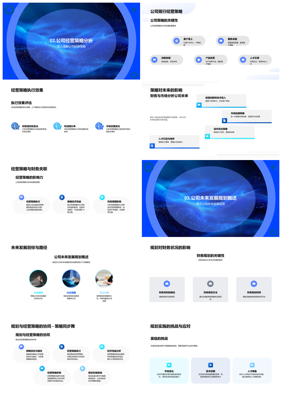 财务季度财报策略协同业绩展望PPT模板
