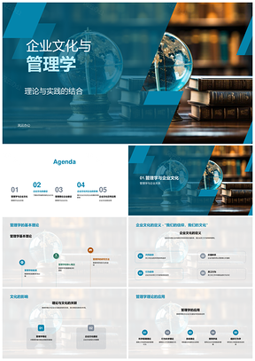 企业文化管理学理论系统效率精神研究PPT模板