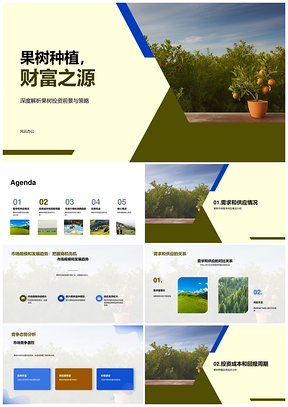 果树市场投资顾问供需竞争成本回报周期PPT模板