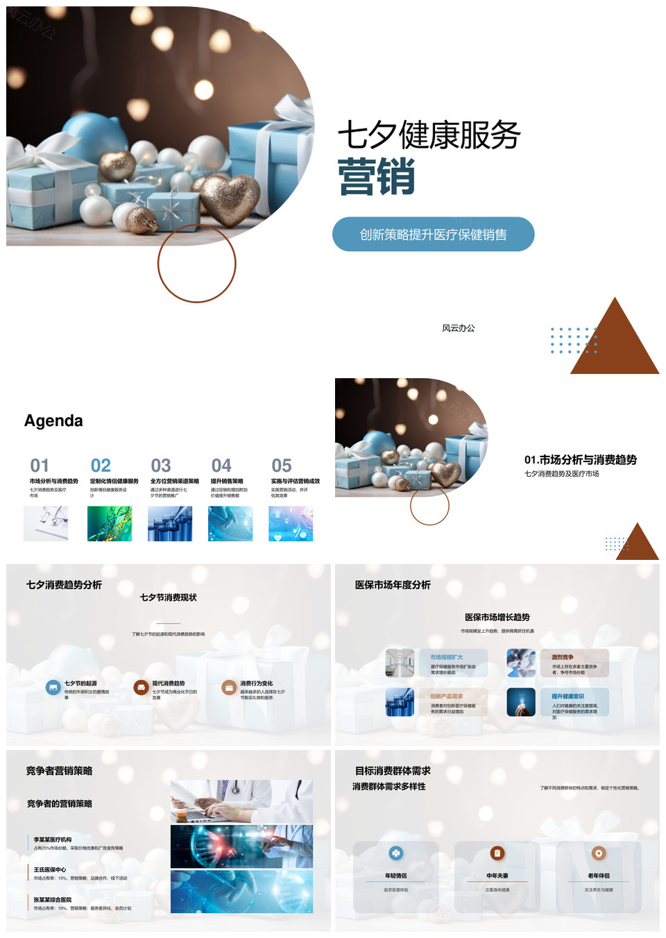 七夕健康服务创新策略助推医疗保健销售PPT模板