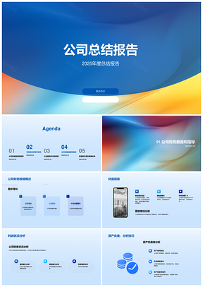 2025公司年度工作总结报告PPT模板