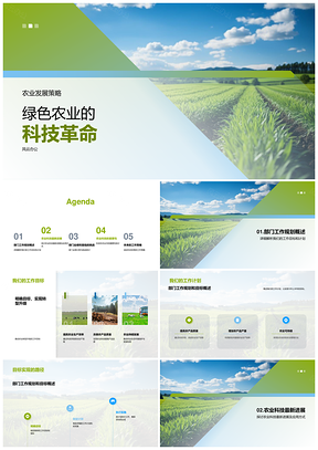绿色农业科技革命发展策略PPT模板