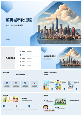 城市化进程挑战应对与未来环境社会可持续发展规划PPT模板