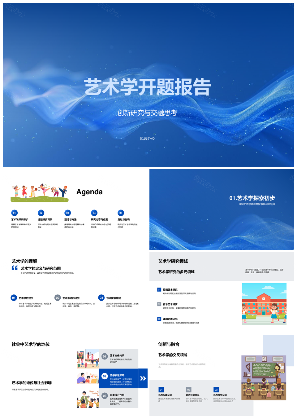 艺术学交融创新研究趋势及社会影响PPT模板