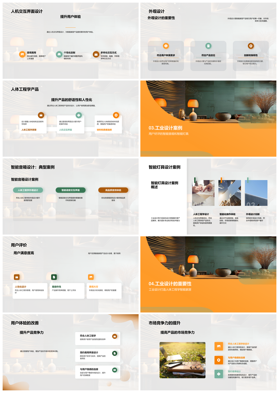 智能家居工业设计趋势与人机应用PPT模板