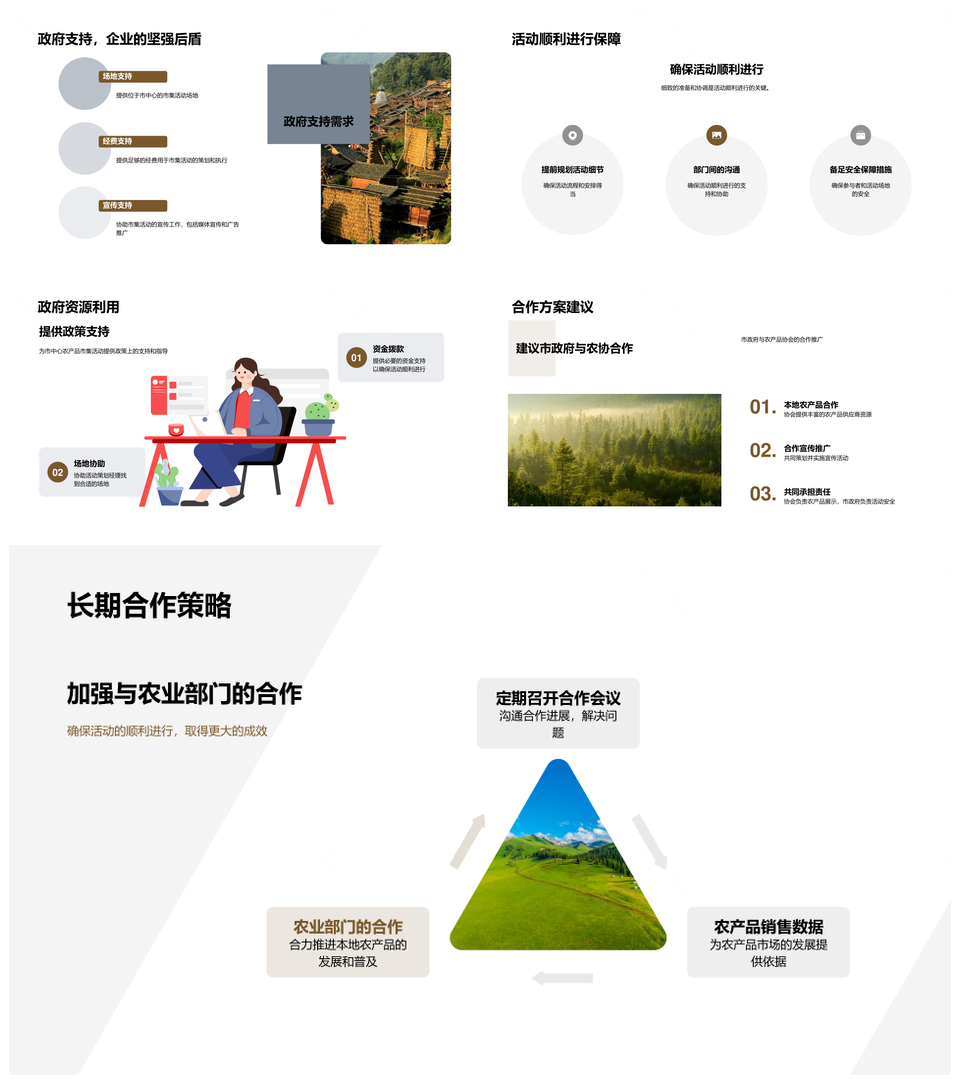 市政合作本地农产品市集安全社媒户外鲜蔬果PPT模板