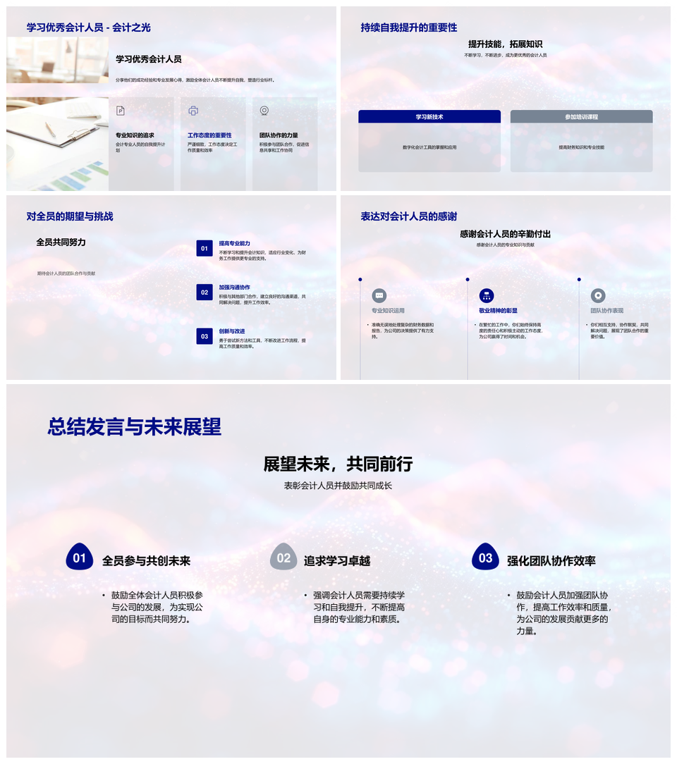 2025会计年度总结评选激励财务数据分析业绩提升专业PPT模板