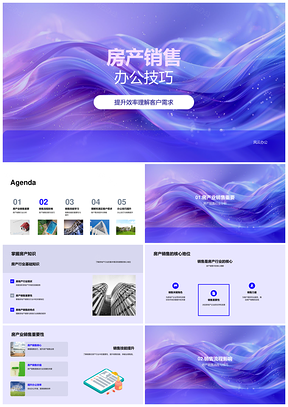 房产销售办公技巧效率客户需求流程优化PPT模板