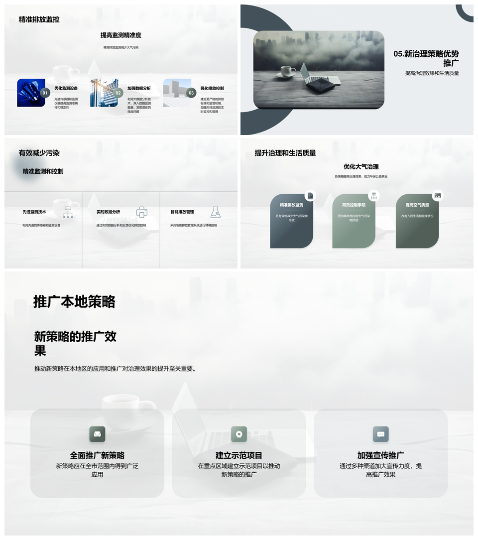 大气污染综合治理策略与技术手段PPT模板