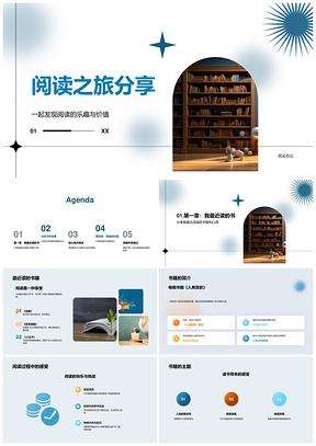 书友会书香悦读品鉴共享之旅PPT模板