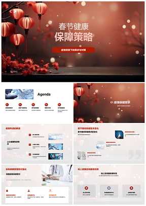 春节疫情健康保障与保健品物流管理策略PPT模板