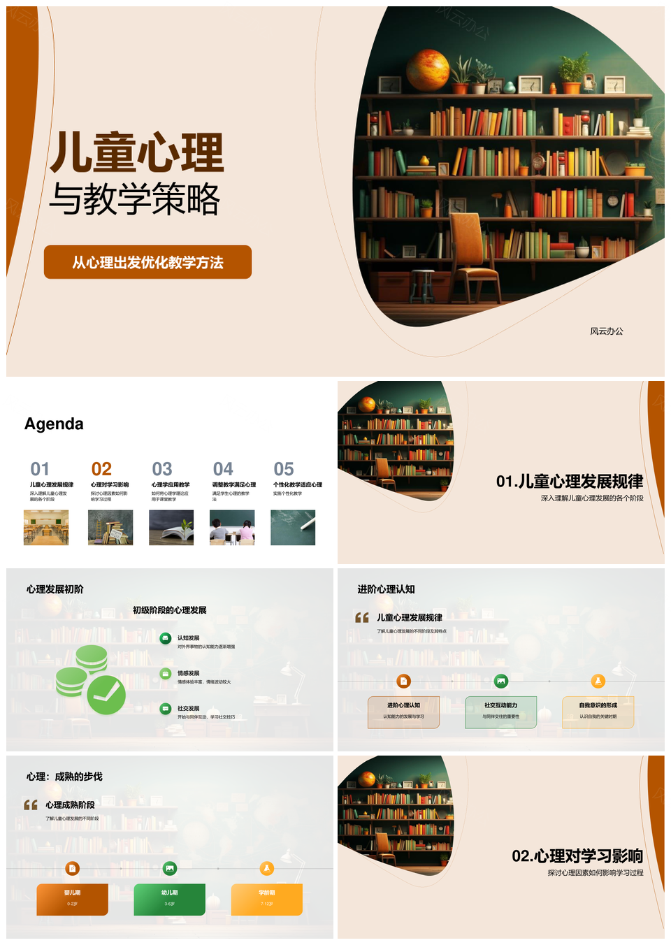 儿童心理发展导向个性化教学策略PPT模板