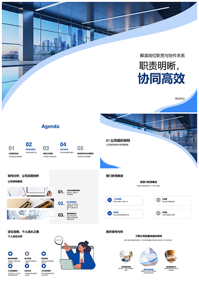 职责明晰协同高效组织架构工作流程PPT模板