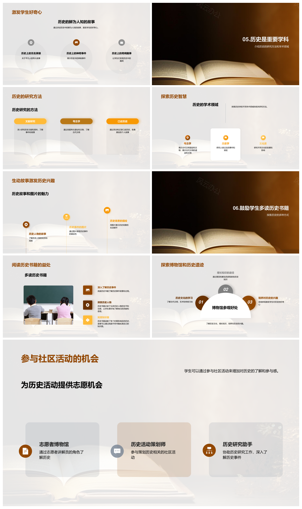 历史学家体育课件激发学段生学史兴趣PPT模板