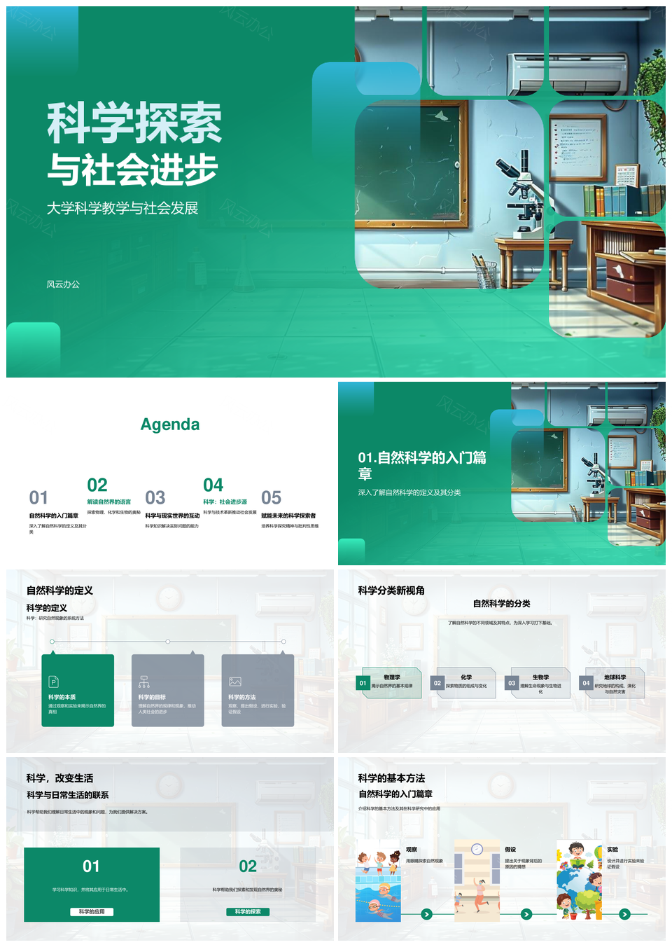 科学探索与大学科研驱动社会进步PPT模板