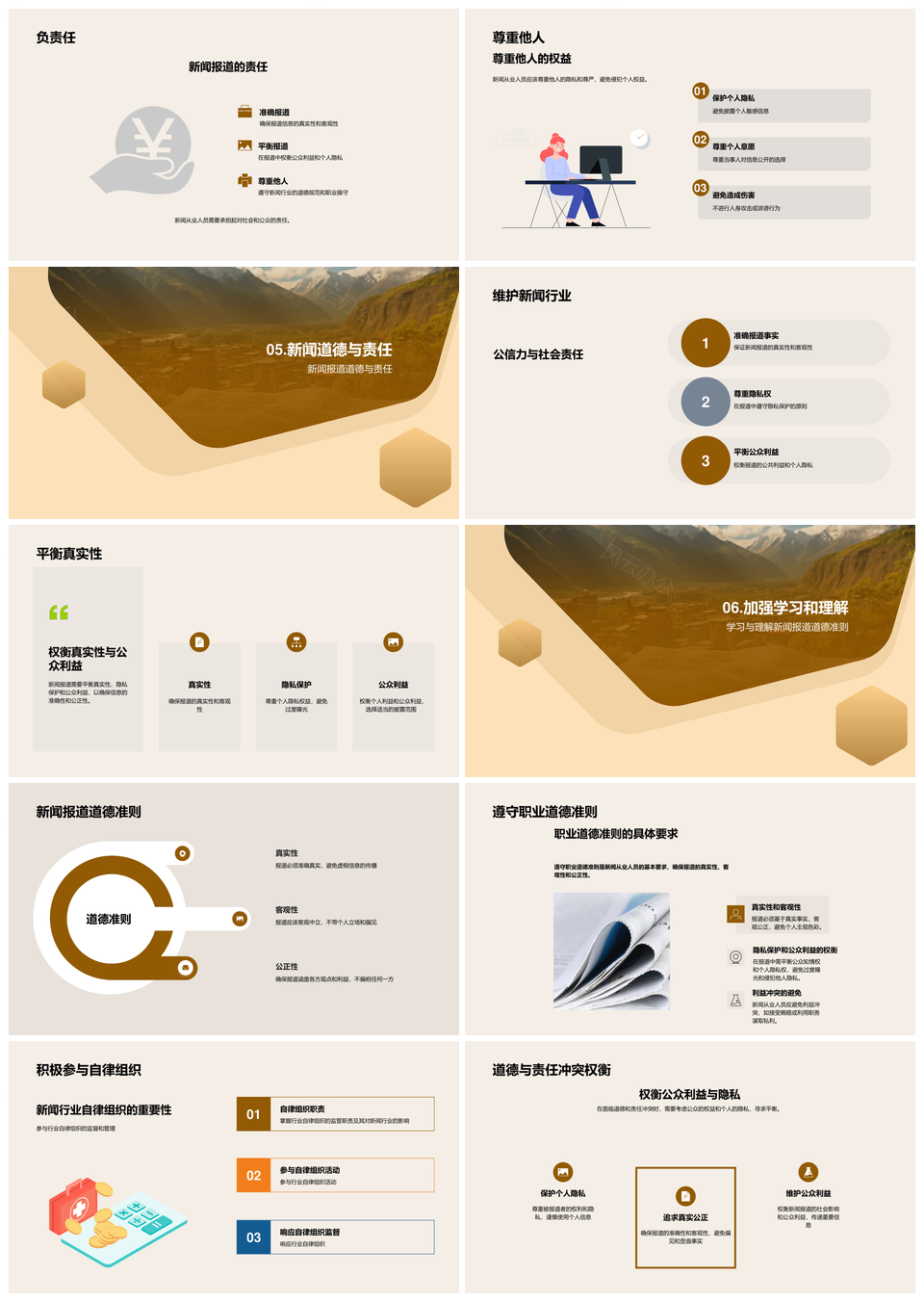 新闻报道道德责任伦理准则行业监管PPT模板