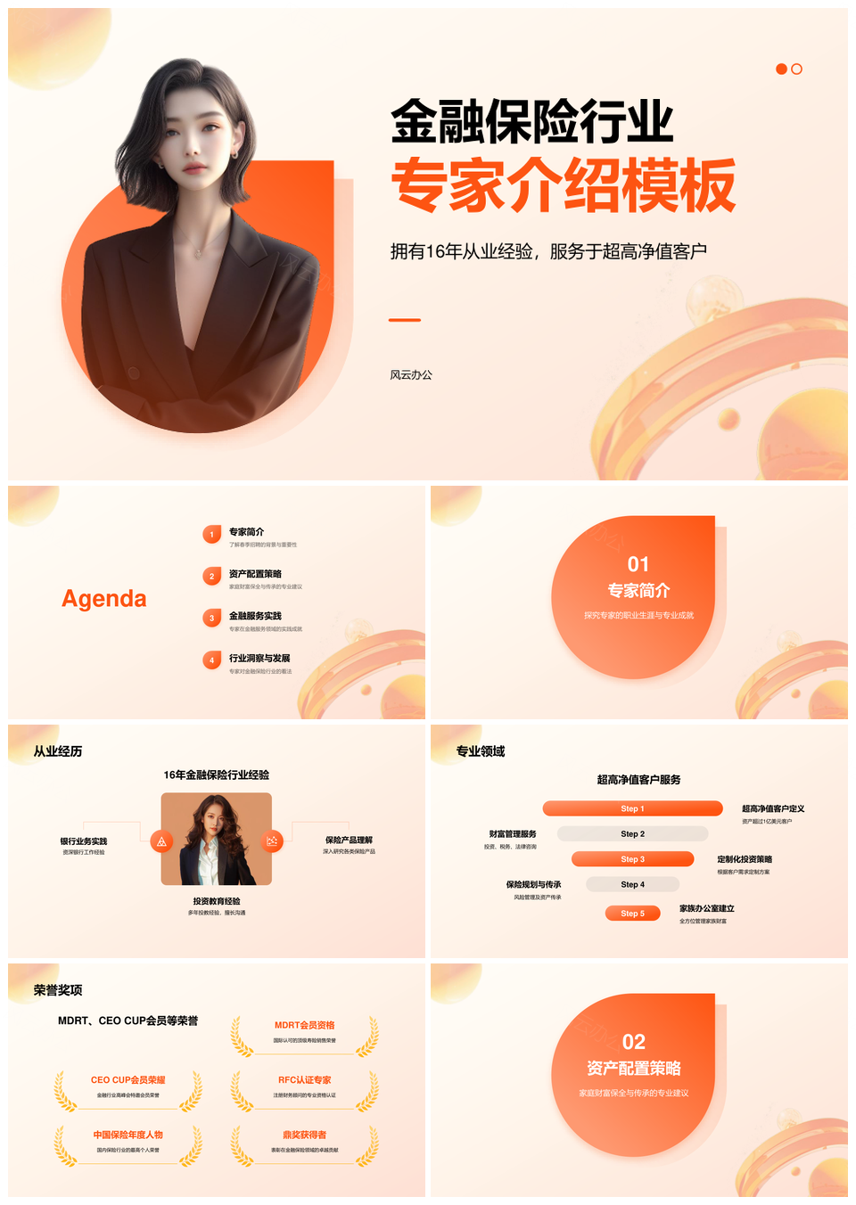 金融保险行业专业知识展示模板