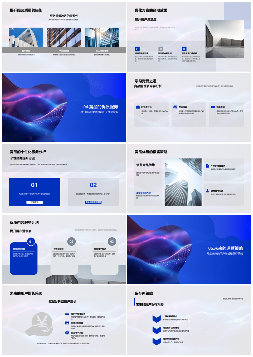 2025用户增长营销策略留存优化竞品学习指标产品服务体验PPT模板