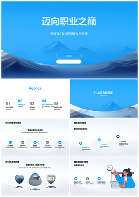 职业巅峰文化福利纳才领导力健康退休PPT模板