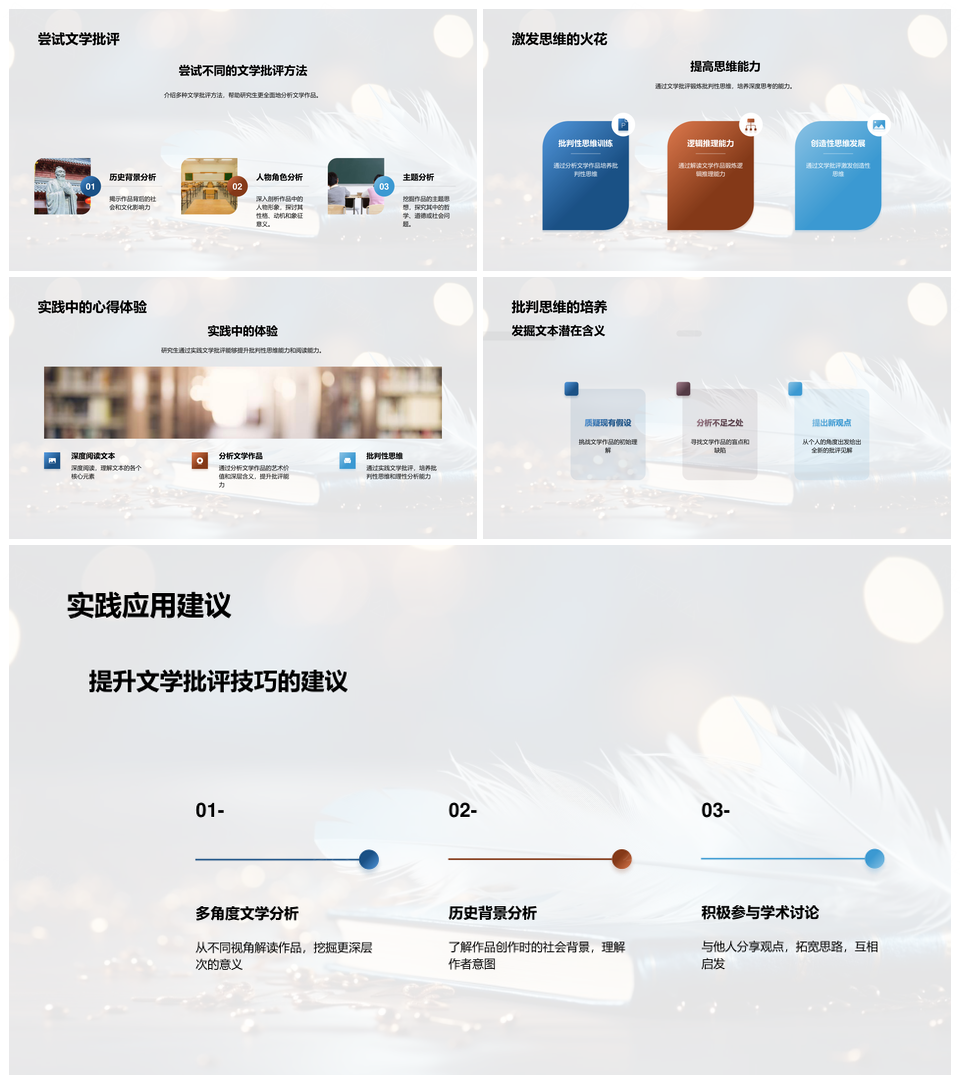文学批评艺术评价与批判技巧分析PPT模板