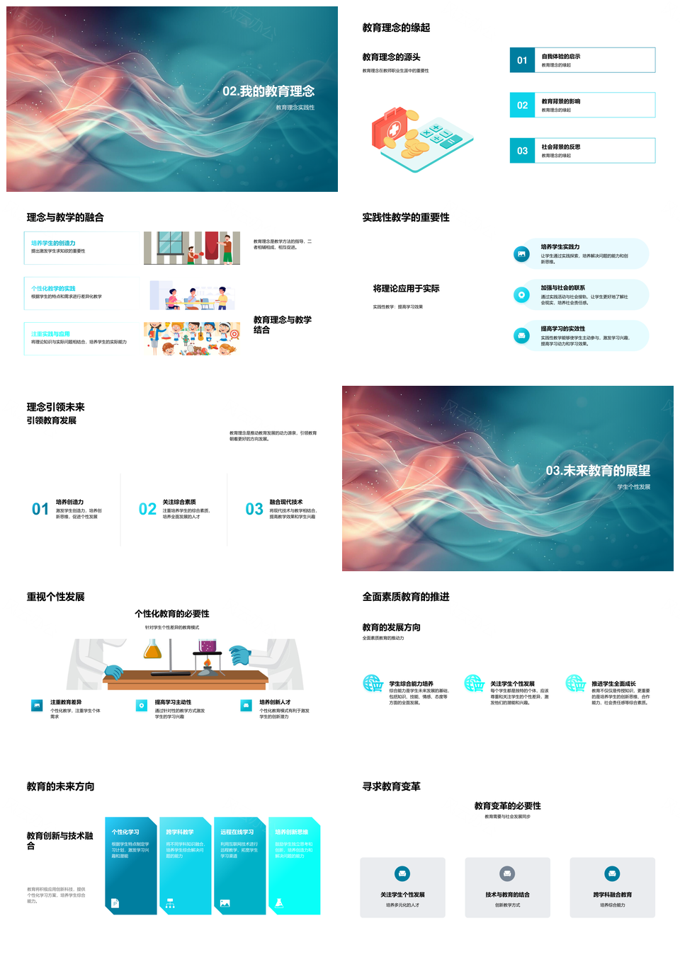 教育理念实践改革与素质教育未来展望PPT模板