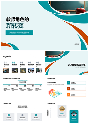 教师从讲师到引导者转变优化教学PPT模板