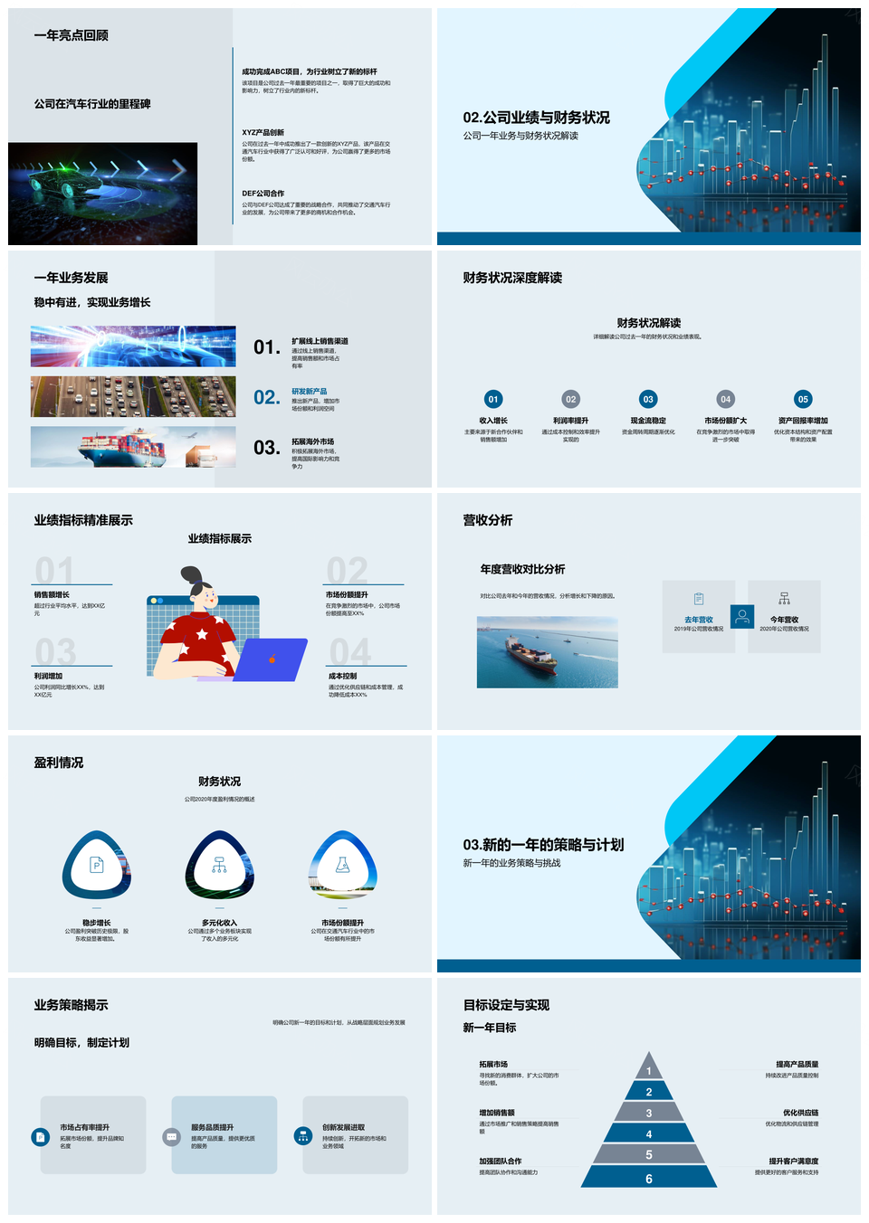昨日成就今朝策略定位行业业绩规划PPT模板