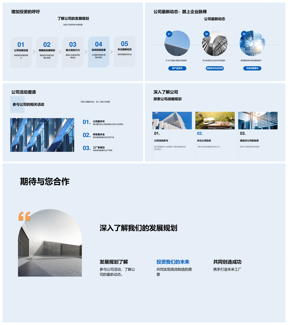 工业机械智能生产战略与投资展望PPT模板