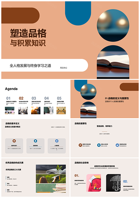 品格知识共筑全人格终身发展PPT模板