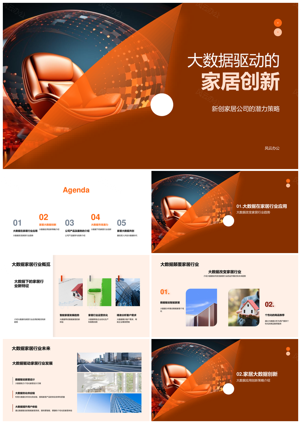 大数据驱动新创家居公司潜力策略PPT模板