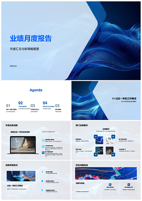 2025保险业务月度业绩报告年度成就客户满意新品流程改进PPT模板