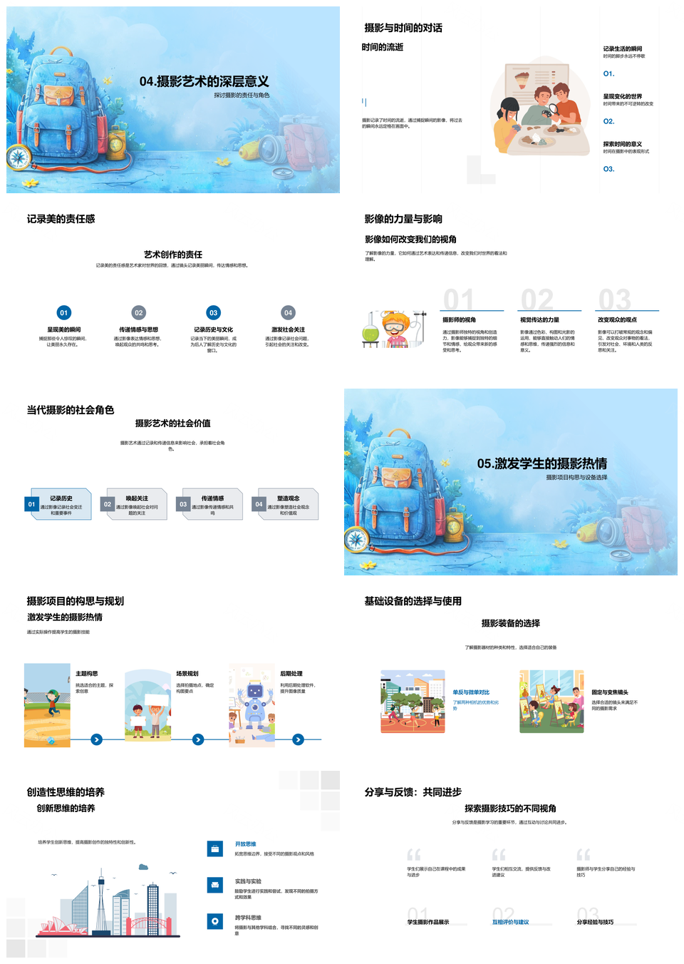 光影构史摄力哲艺技觉PPT模板