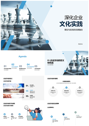 企业文化管理团队战略执行塑竞争优势PPT模板