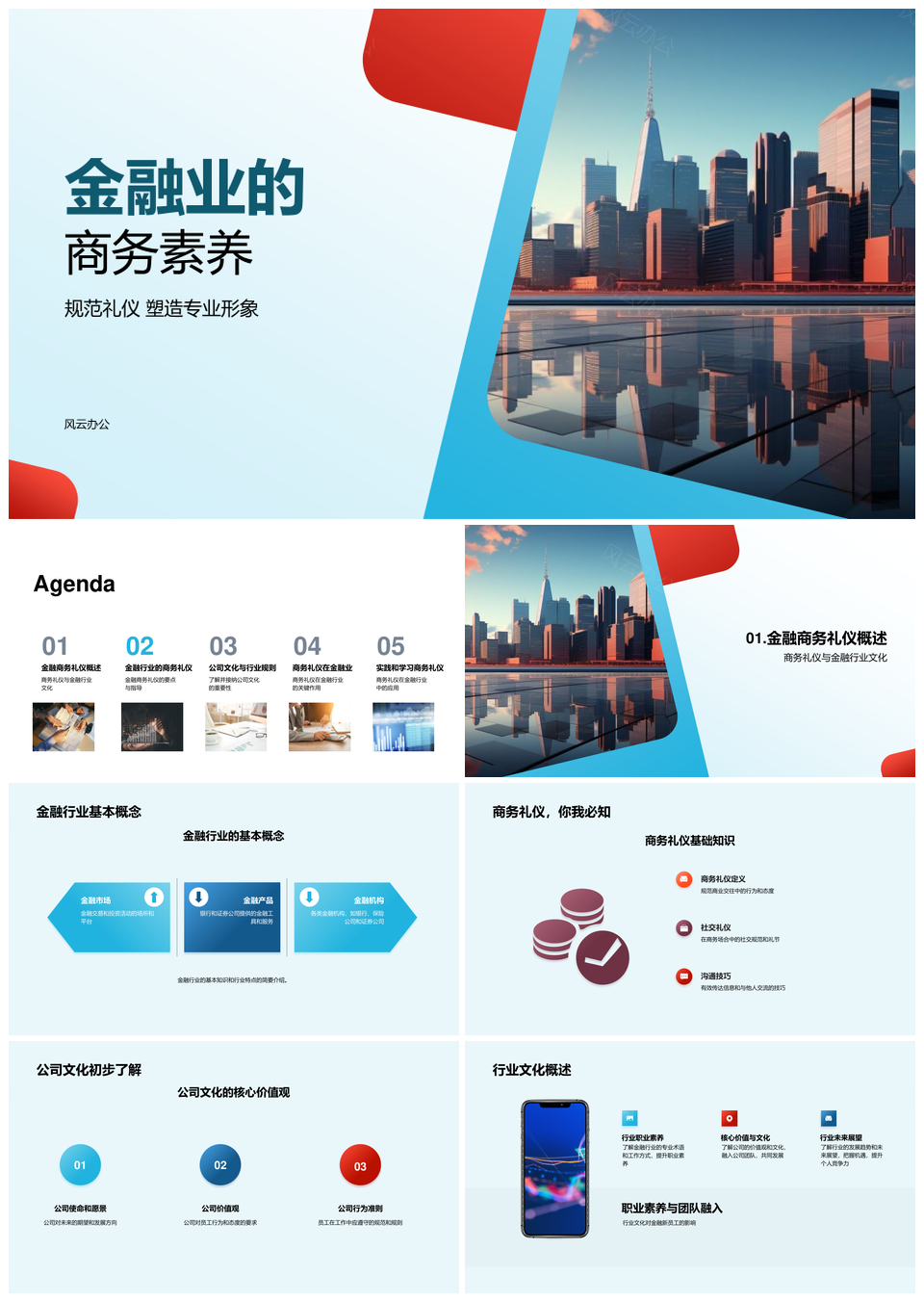 金融商务礼仪职业素养与行业规则谈判协作PPT模板