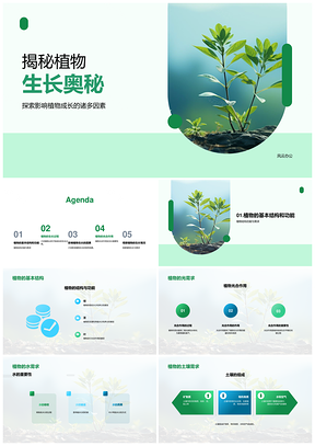植物生长光水土影响因素探秘PPT模板