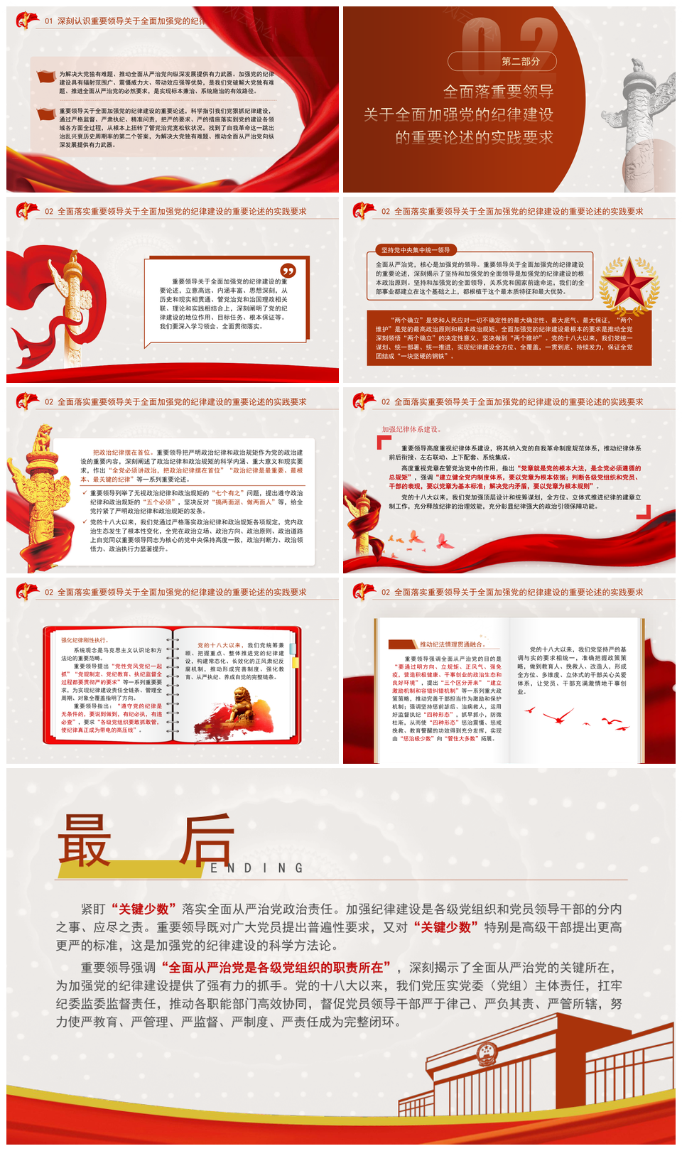 2024年党的纪律建设专题党课PPT模板
