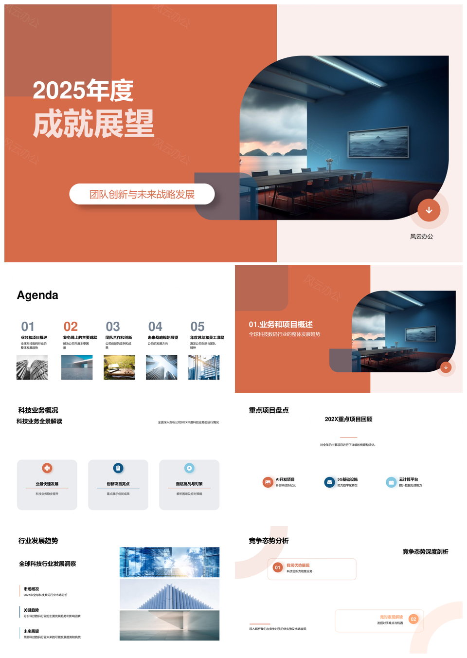 202520XX科技数码团队创新突破与战略发展PPT模板