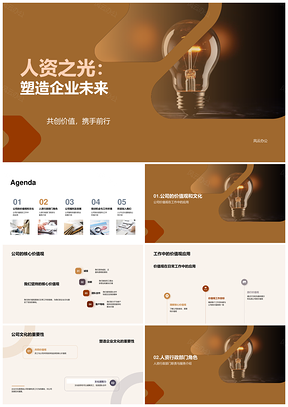 人资之光塑造企业未来共创文化福利发展PPT模板