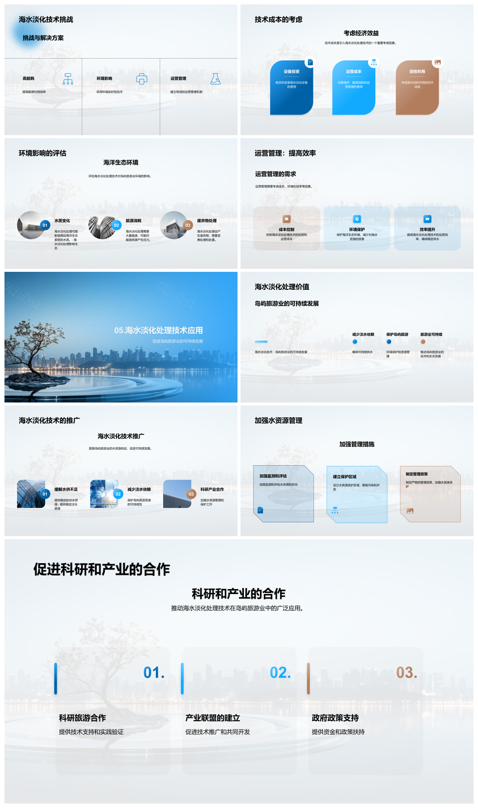 海水淡化破解岛屿旅游业水资源限制PPT模板